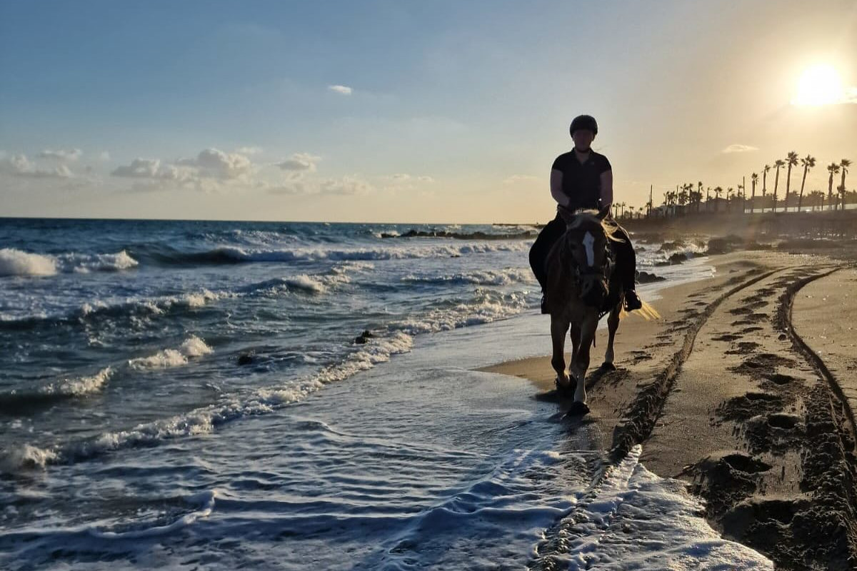 Hersonissos : 2-Hour Advanced Horse Riding to the Beach & Aposelemis River